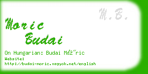 moric budai business card